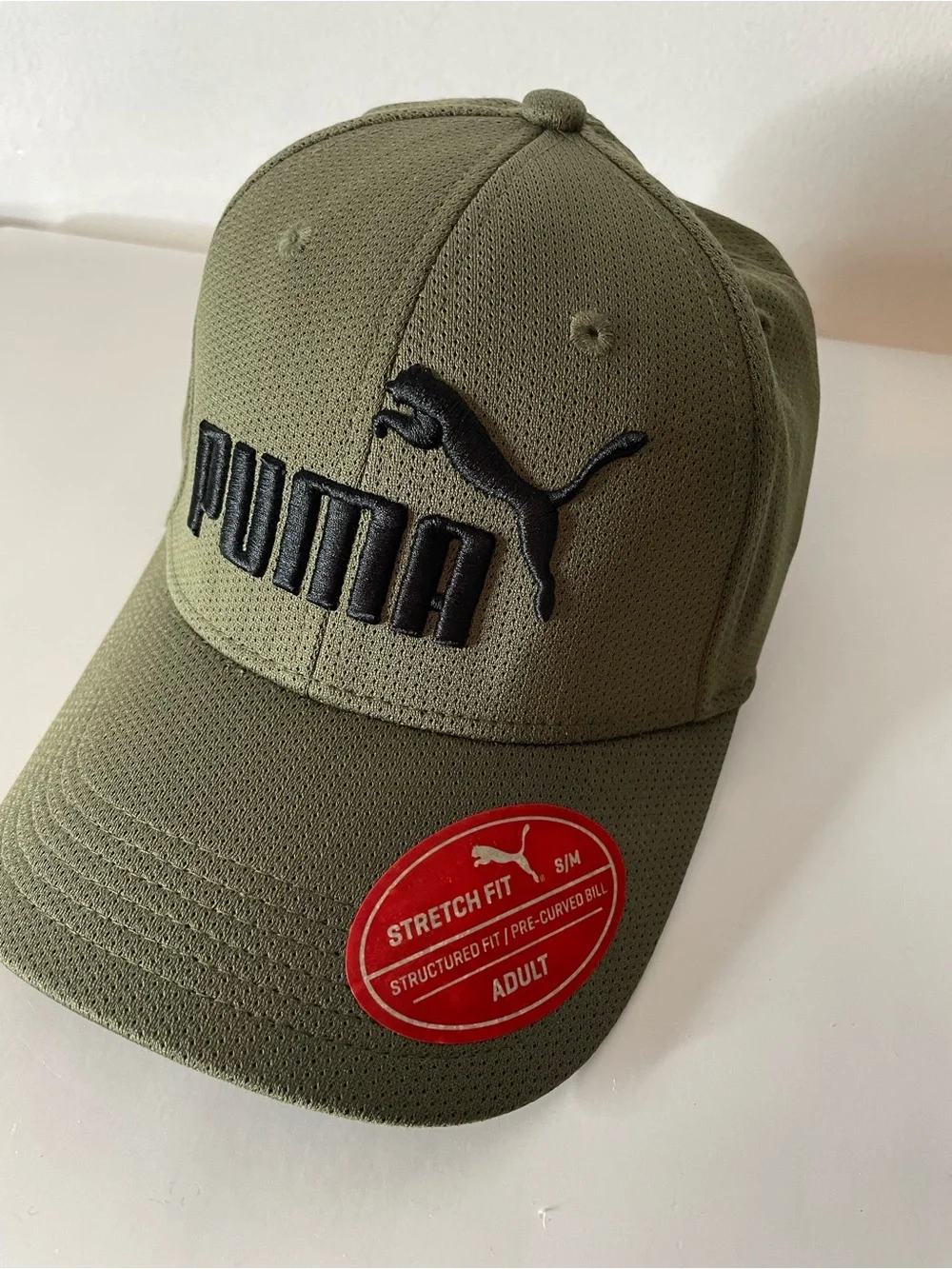 PUMA Olive Green Baseball Cap with Black Logo